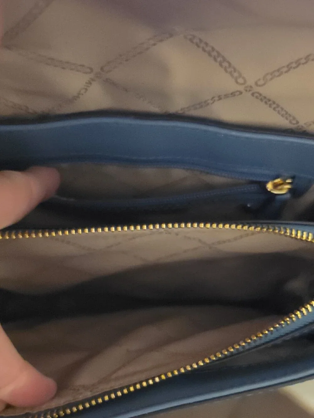 Michael Kors Dusty Blue Saffiano Leather Mini Backpack